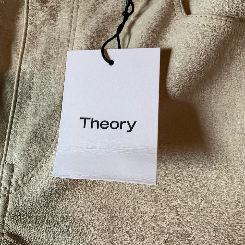 NWT Theory Lamb leather pants waist 28”